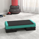 Stepper Fitness Regolabile a 10,5-15,5-20,5 cm con Superficie Antiscivolo e Capacità 250 kg in EVA e PE Verde      