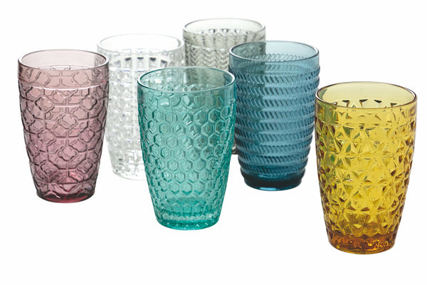 online Ensemble de 6 gobelets en verre 380 ml Villa d'Este Home Tivoli Geometries