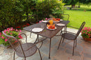 Sedia da Giardino 54x55x90cm in Ferro Ivrea Noce