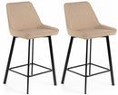Set 2 Sgabelli 50x44xH94 cm in Tessuto Fox Beige