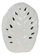 Vaso foglia bianco traforato cm 39x14,5xh48,5