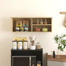 Mobiletto Bagno Pensile 80x25x30 cm con Anta a Ribalta Legno Naturale   