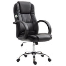 Poltrona Direzionale da Ufficio Ergonomica in Similpelle Nero 
