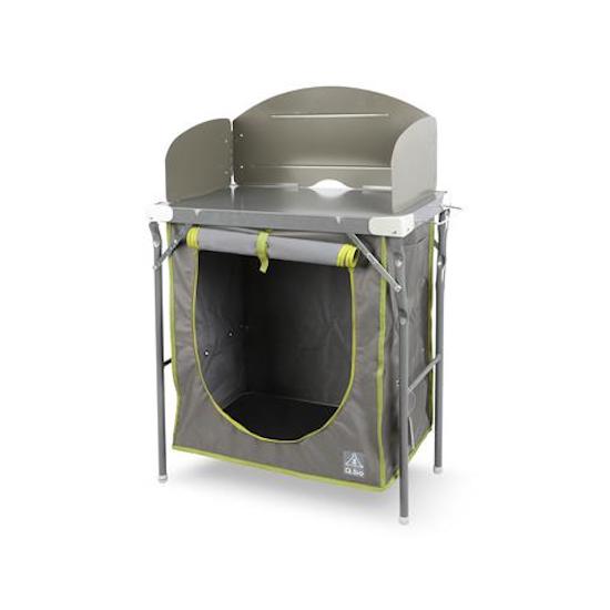 Portafornello da Campeggio Pieghevole 2 Ripiani in Alluminio e Poliestere Taddei 68