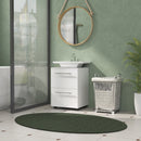 Mobile Sottolavabo Mobiletto Bagno Moderno 41,5x35,5x59 cm Rivestimento in Melamina Bianco      