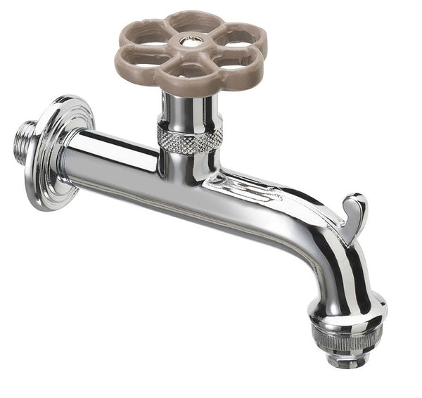 Robinet pour Fontaine de Jardin en Laiton Chromé avec Anneau Coloré Belfer RUB/018 Gris Tourterelle acquista