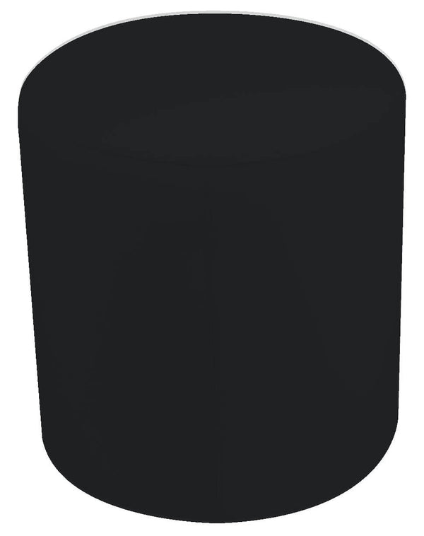 Pouf Poggiapiedi in Similpelle Avalli Cilindro Nero Varie Misure