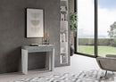 Consolle Allungabile 90-300x40x77 cm in Nobilitato Grigio e Bianco