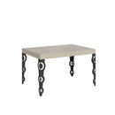 Tavolo Allungabile 120-224x90x77 cm Karamay Cashmere Telaio Antracite 