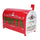 Boîte aux lettres Noël Père Noël 34x16,5xh22 cm en métal rouge