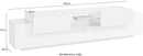 Mobile Tv 4 Ante e Ripiano a Giorno 220x45x51,5 cm Coro Bianco Lucido/Bianco  