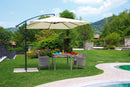 Ombrellone da Giardino Decentrato in Alluminio 2,7X2,7m con Manovella Vorghini Banana Antracite