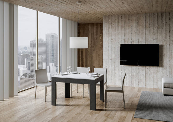 acquista Tavolo Allungabile 120-180x90x77 cm Bibi Mix Bianco Spatolato