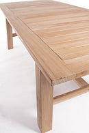 Tavolo Allungabile da Giardino 220/300x100x77.5 cm in Legno Teak Maryland Natural