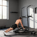 Power Tower Pieghevole Stazione Fitness Multifunzione Regolabile in 7 Posizioni con Sbarra Trazioni Dip Station Pull UP Station      