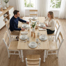 Tavolo Pieghevole 2-6 Persone 134x80x75 cm Ribalta Effetto Legno in MDF Color Legno      