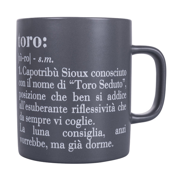 prezzo Mug Zodiaque "taureau" Ø8x10 cm en Bone China VdE Tivoli 1996 Gris Foncé