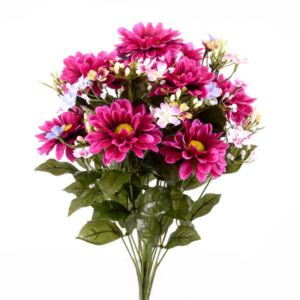 Set 2 Buisson Artificiel de Gerberas Mini Hauteur 51 cm Violet acquista