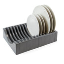 Organizer per Piatti 13 Posti 35x27 cm in Plastica Emuca Grigio