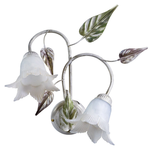 sconto Applique 2xE14 Structure Vieillie en Verre Paille E-Energy Arianna