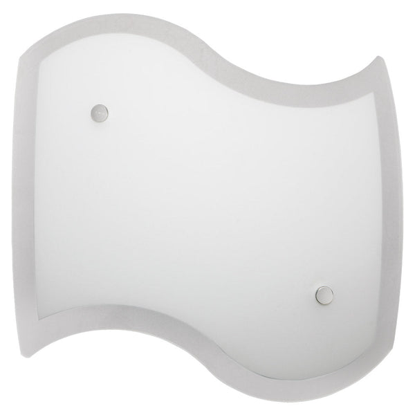 prezzo Plafonnier 1xE27 Chrome Finals Verre Plaque Blanc E-Energy Elda