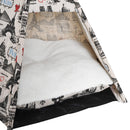 Tenda Cuccia per Animali Domestici con Cuscino Beige 67x65x78 cm 