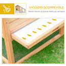Conigliera da Esterno in Legno 146x63x120 cm 