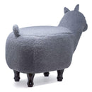 Sgabello Pouf Poggiapiedi per Bambini 68x35x38-53 cm Lama Grigio Divina Home