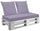 Coussins pour Palettes 120x80 cm Assise et Dossier en Simili Cuir Mariotti Belem Lilla
