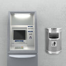 Cestino Gettacarte Posacenere da Parete 40,5x62x20 cm in Acciaio 15L per Interno Esterno