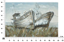 Dipinto su Tela Barche 120x3,7x80 cm in Alluminio Plastica e Canvas