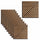 Set 10 Pannelli Decorativi Fonoassorbenti 58x58 cm in MDF Decoro D Obliquo Doppio Noce Asia