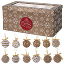 Set 14 Palle di Natale Ø7,5 cm in Polyfoam con Box Bianco e Oro
