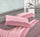 Ensemble de draps en coton dessus et dessous et taies d'oreiller rose Cober Malida différentes tailles