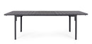 Tavolo Allungabile da Esterno 180-240x90 cm in Acciaio e HDPE Sarita Antracite  