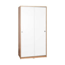Armadio 94x182z52 cm sonoma bianco con ante scorrevoli