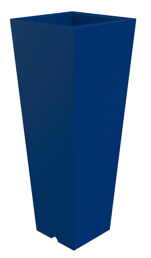 Vase 37,5x102 cm en résine Arkema Quadro 102 Bleu sconto