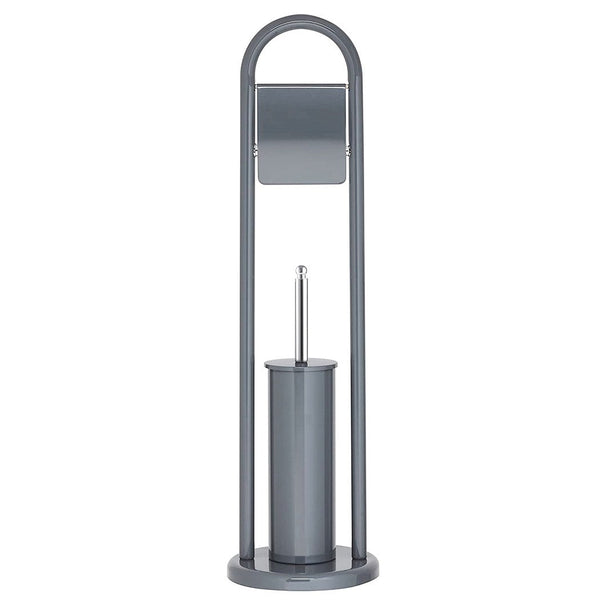 Porte-rouleau WC Porte-brosse WC 22x81 cm Gris acquista