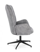 Poltrona Soggiorno 69x72x106 cm Inas in Tessuto Grigio