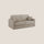 Canapé lit 2 places 166x92x96 cm en tissu beige