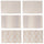 Lot de 6 sets de table 45x30x0,1 cm en PVC VdE Tivoli 1996 Charleston Blanc et Or
