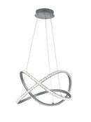 Lampada a Sospensione da Interno a LED in Metallo Alluminio Spazzolato