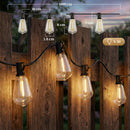 Catena Luminosa da Esterno 1800x3,8x9 cm con 50 Luci LED IP44 in PET e Plastica Nero e Trasparente      