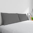 Coppia di Federe 52x82 cm in Cotone Tinta Unita Fumo