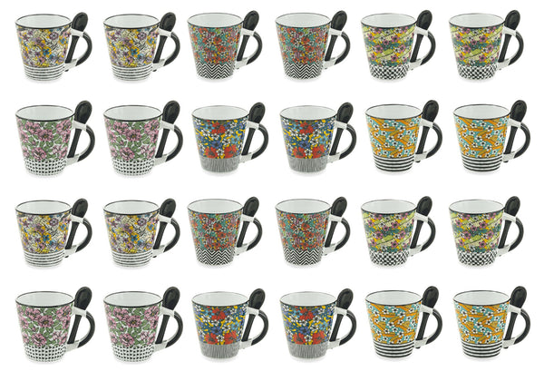 sconto Set de 24 tasses à café Ø6x6,5 cm en grès VdE Tivoli 1996 Carribbean Queen