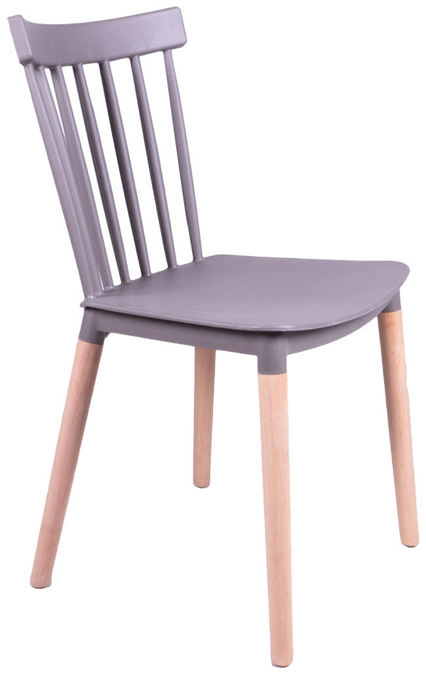 Chaise de jardin en polypropylène et hêtre gris clair Vandi prezzo