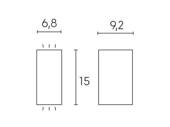 Applique da Esterno 2 Luci Gu10 in Alluminio Sovil Grigio