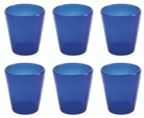 online Set de 6 Verres Ø9x10 cm en Verre Soufflé VdE Tivoli 1996 Cancun Bleu