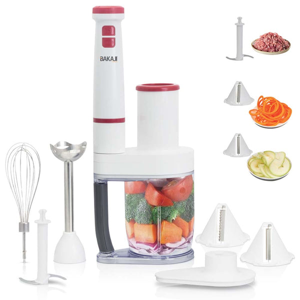 acquista Frullatore Immersione Lame Acciaio 600W Sbattitore Tritatutto e Taglia Verdure