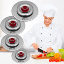 Kit 4 Coperchi Magici Antiodore Ventur Magic Ø25, Ø27, Ø31, Ø35 cm Cooker in Acciaio Inox Pomello Rosso